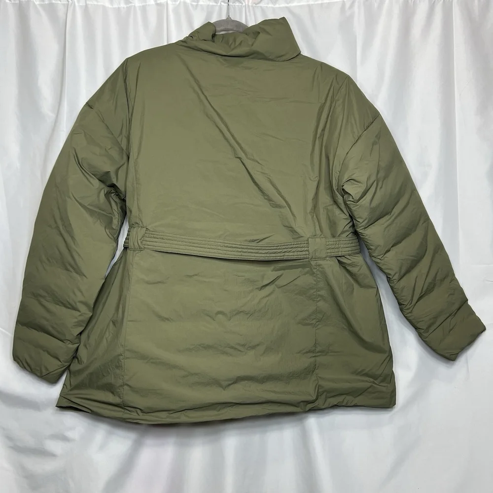 Columbia Women's Size 2X Ardenwood Novelty Down Parka Jacket Green Belt Winter - Picture 6 of 12